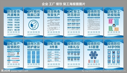 企業 工廠 餐飲 復工海報圖圖圖片